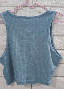 Shein Green Ribbed Crop Tank