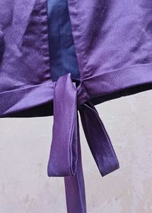 Purple Satin Lehenga Set | Padded