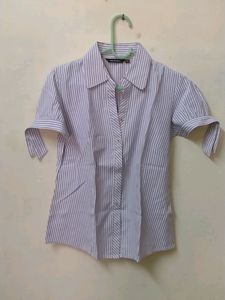 blue Striped Formal Shirt