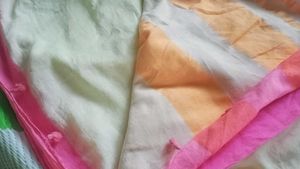 Beautiful Khadi Cotton Saree With Tassels