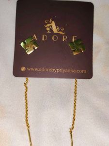 Adore by Priyanka Anti Tarnish Gold Earrings