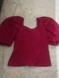 Chic Pink Puff Sleeve Top