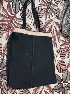 Floral Fabric Paint Tote Bag
