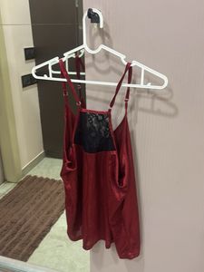 Hot Satin Cami and Shorts Set