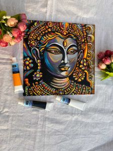 Krishna Abstract Painting On Canvas