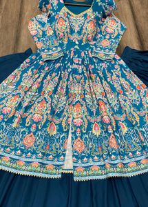 Printed Top And Lehenga