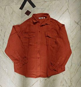 Rust Button-Down Shirt