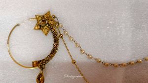 Gold &amp; Pearl Bridal Nath