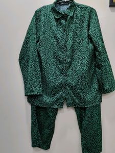 Green Leopard Print Cords