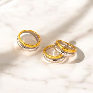18K Gold plated Mixed Metal Ring