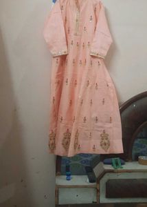Peach Embroidered Gown