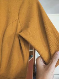 Vero Moda Mustard Yellow Stretchable Dress