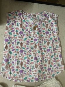 White Schiffli Cotton Coord Set 3 Piece- Unused