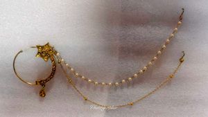 Gold & Pearl Bridal Nath