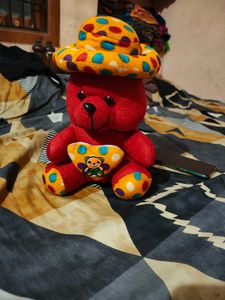 Red Teddy Bear with Hat