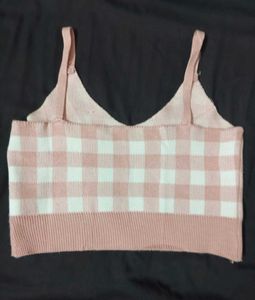 Pink Gingham Knit Set
