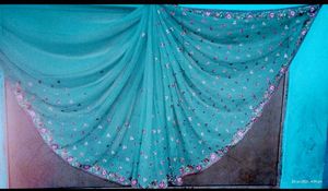 Karwachauth Offer Floral Embroidered Saree