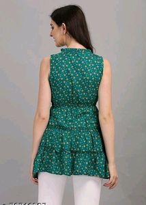 Green Kurti Style Top