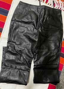 Black Faux Leather Pants