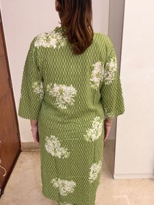 Green Printed Kurta Set