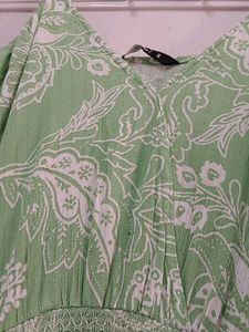 Green Paisley Midi Dress
