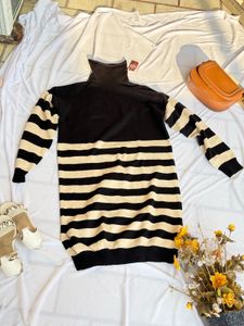 Striped Turtleneck Dress