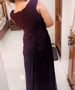 Wine Color Beautiful Floor length Dress
