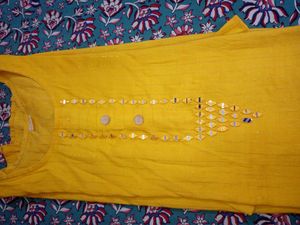 Yellow Kurti For Girls