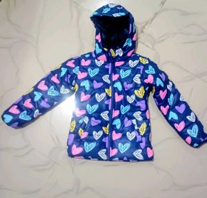 Heart Print Puffer Jacket(1.5 To 2 Years)