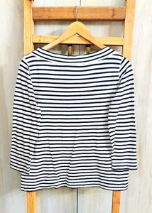 Cotton White &amp; Blue Lining Top Size-38