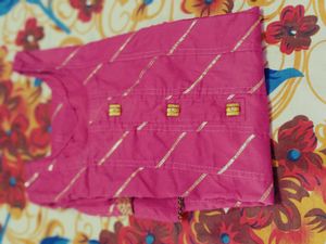Pink Striped Kurti set