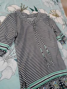 Green And White Top