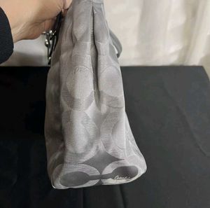 Coach silver gray Mia tote