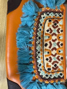 new leather Boho Embroidered crossbody bag