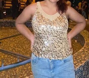 Sparkly Gold Tank Top