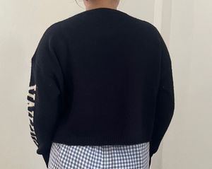 Stylish Black Knit Sweater