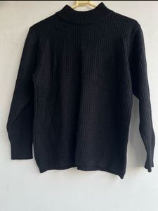 Black Knit Turtleneck Sweater