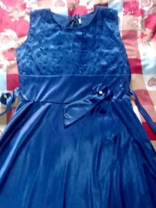 Elegant Navy Blue Party Dress For Girls New Cutie