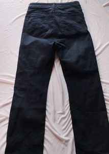 Black Flared Straight Jeans