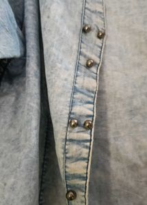 A Beautiful Blue Front Open Denim Shirt