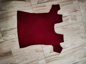 Maroon Cut Out Top
