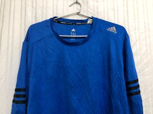 Adidas Running Blue Long Sleeve T Shirt