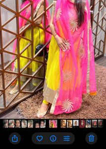 Yellow &amp; Pink Kurta Set