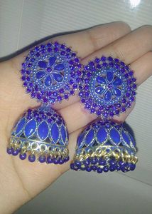 Blue Heavy Jhumka