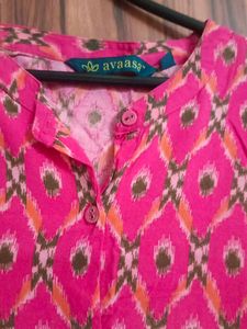 Stylish Pink Printed Kurta