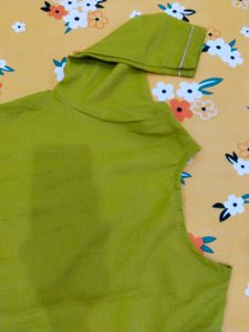 Embroidery Work Green Kurta With Pant