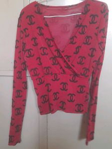 Red Designer Top