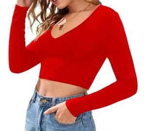 Red Long Sleeve Top