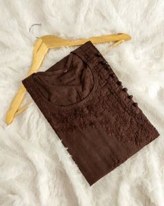 DOBBY COTTON CHIKANKARI KURTI