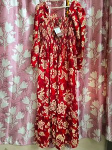Rust Red Colour Dress